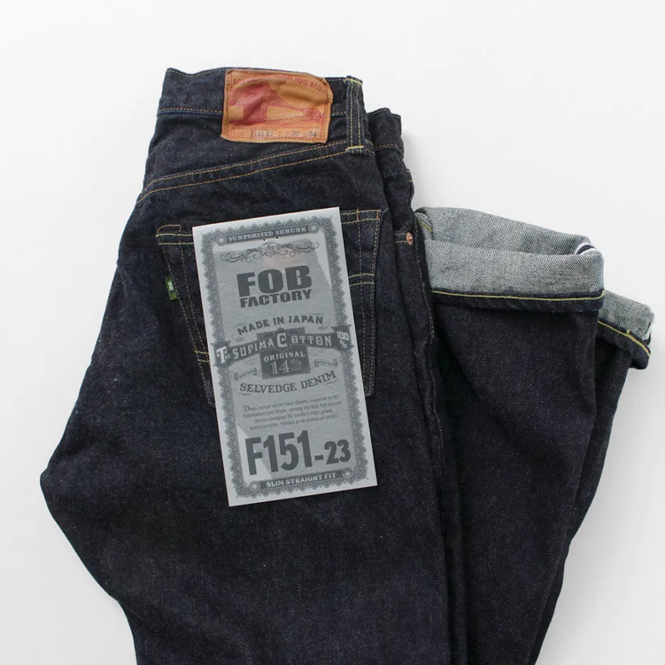 Jeans^FOB FACTORY / F151-23 5P selvage jeans one-wash