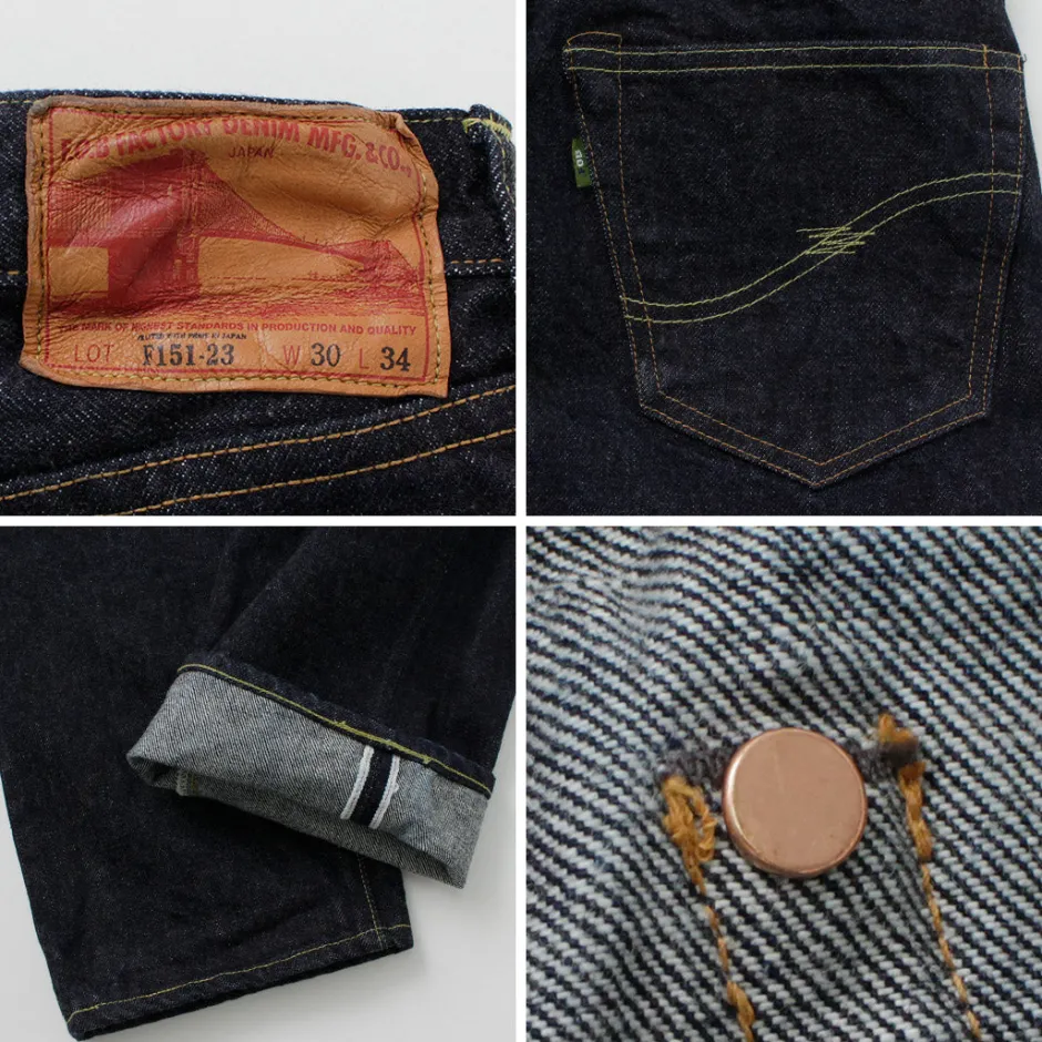 Jeans^FOB FACTORY / F151-23 5P selvage jeans one-wash