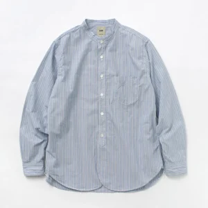 Shirts^FOB FACTORY / F3488 striped band collar shirt