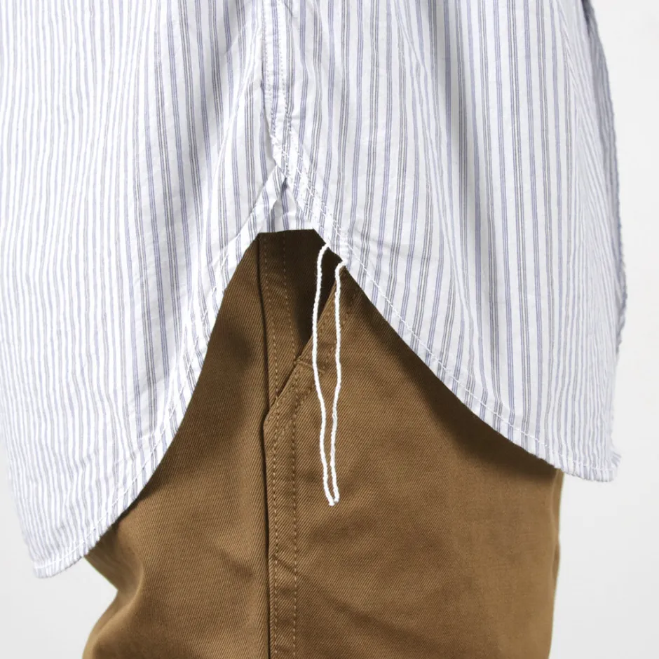 Shirts^FOB FACTORY / F3488 striped band collar shirt