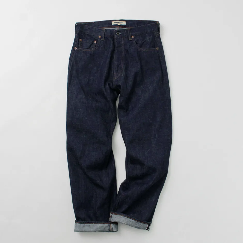 Jeans^FOB FACTORY / F1147 Wide denim 5P pants indigo