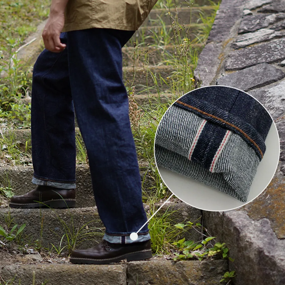 Jeans^FOB FACTORY / F1147 Wide denim 5P pants indigo