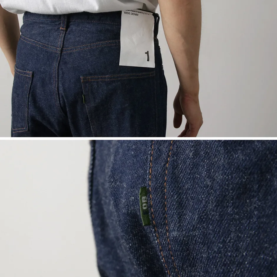 Jeans^FOB FACTORY / F1147 Wide denim 5P pants indigo