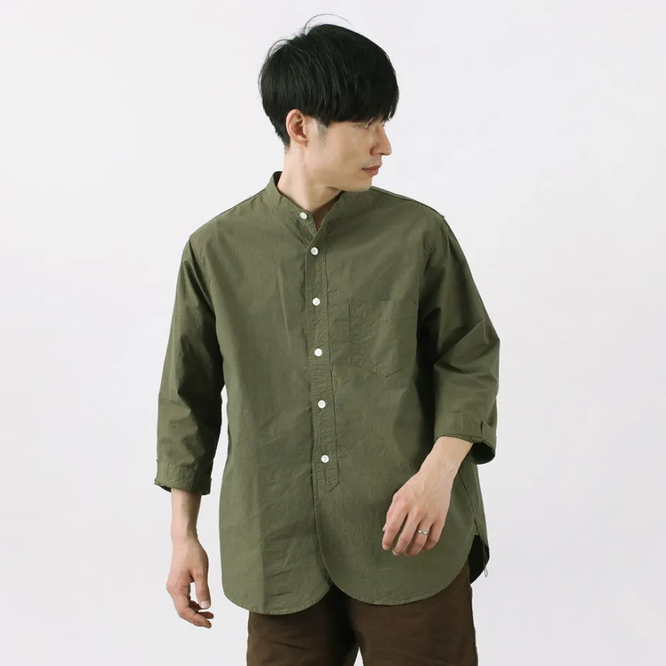 Shirts^FOB FACTORY / FRC006 military dump band collar shirt