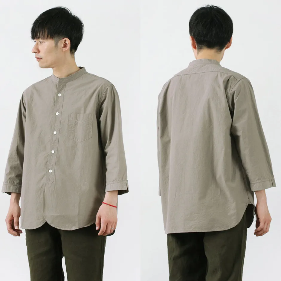 Shirts^FOB FACTORY / FRC006 military dump band collar shirt