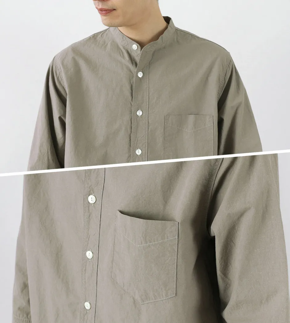 Shirts^FOB FACTORY / FRC006 military dump band collar shirt