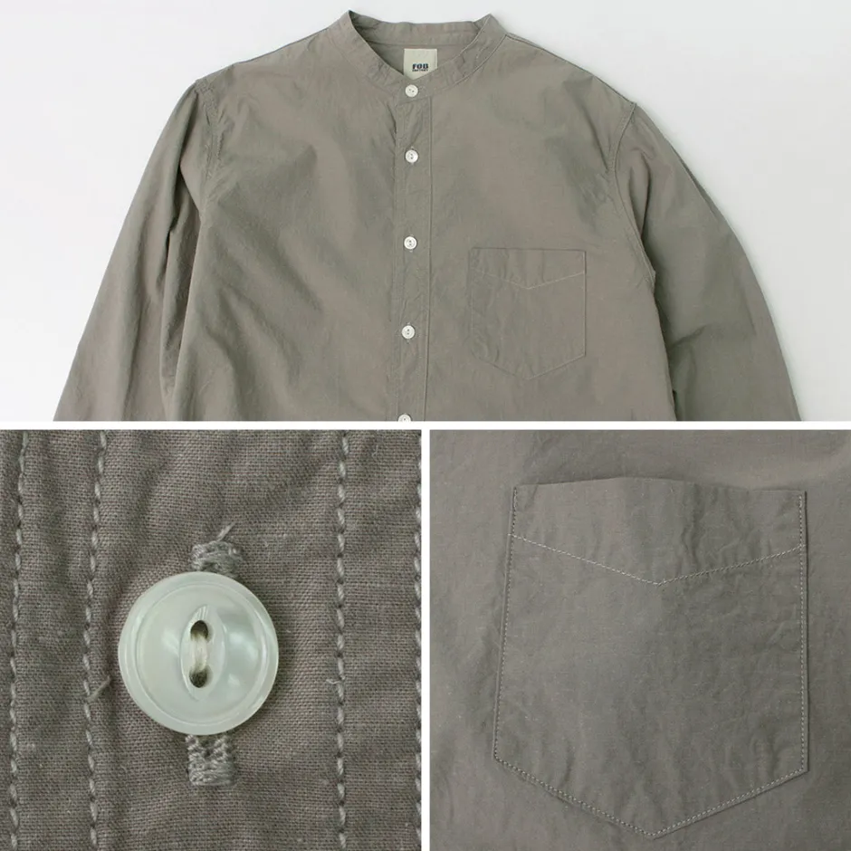 Shirts^FOB FACTORY / FRC006 military dump band collar shirt