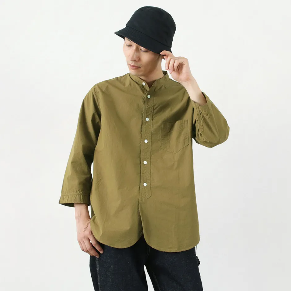 Shirts^FOB FACTORY / FRC006 military dump band collar shirt