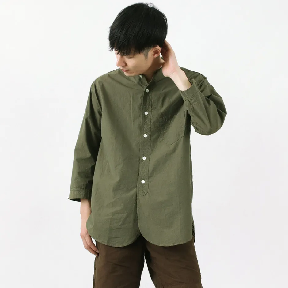 Shirts^FOB FACTORY / FRC006 military dump band collar shirt
