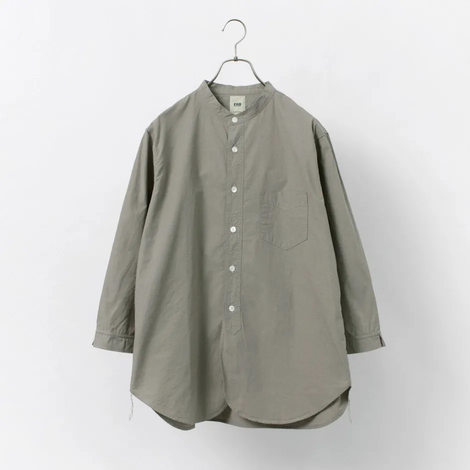 Shirts^FOB FACTORY / FRC006 military dump band collar shirt