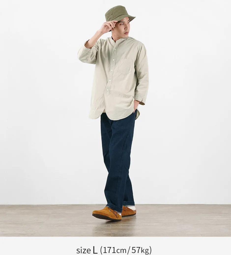 Shirts^FOB FACTORY / FRC006 military dump band collar shirt