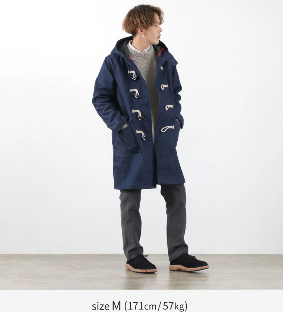 Coats^FOB FACTORY / Indigo Duffle Coat one-wash