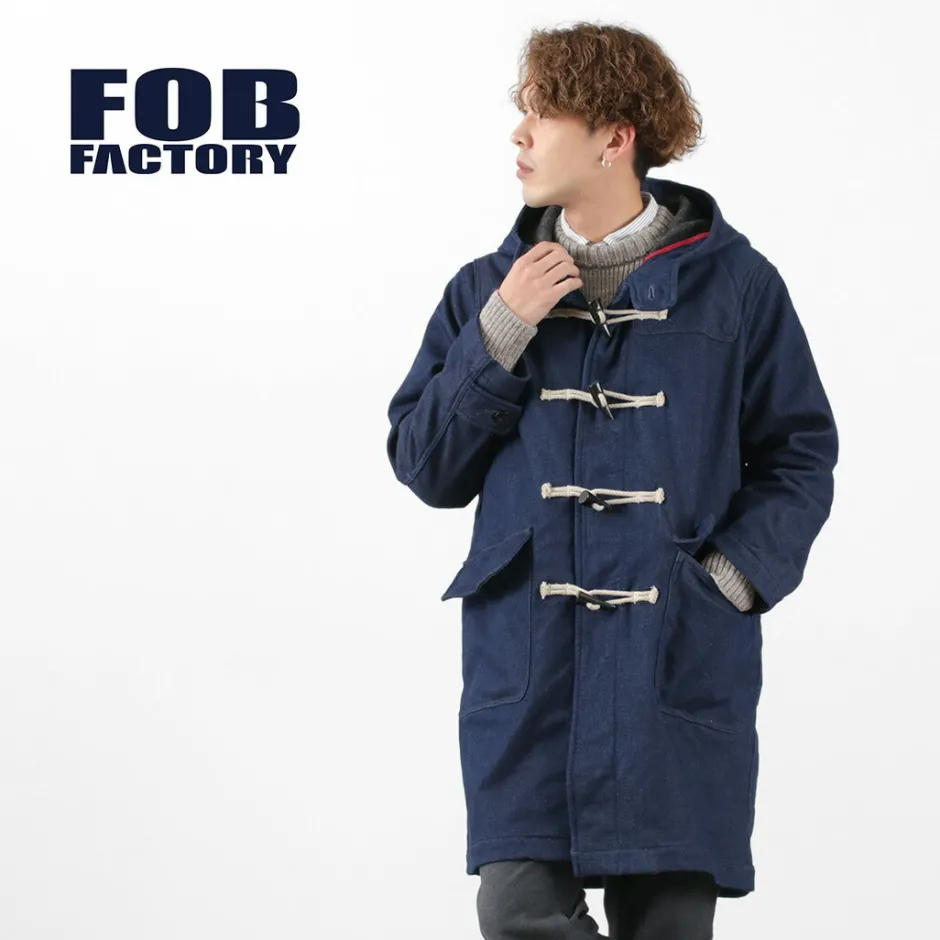Coats^FOB FACTORY / Indigo Duffle Coat one-wash