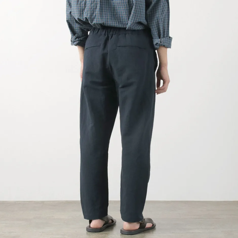 Trousers^FUJITO / Cotton Linen Seersucker Easy Pants navy