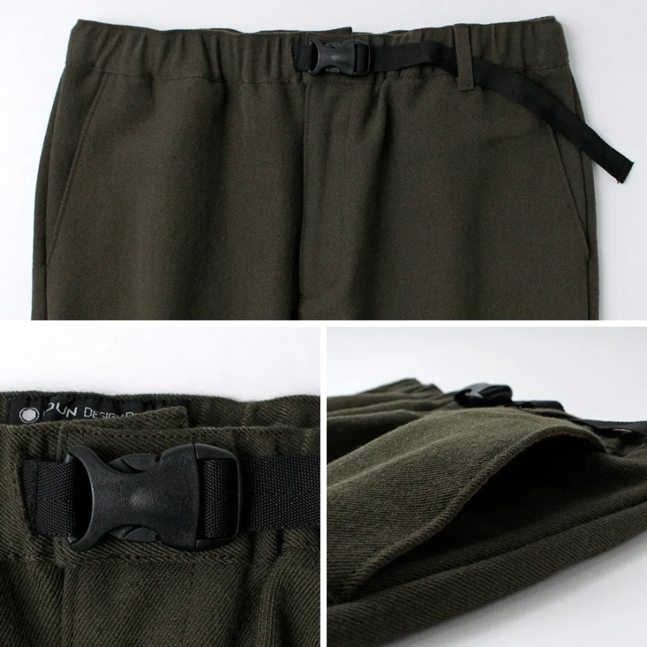 Trousers^FUJITO / N.O.UN Beltless Pants Wool Serge