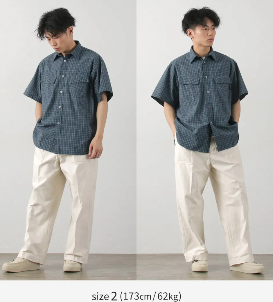 Shirts^FUJITO / Short Sleeve Fatigue Shirt navy