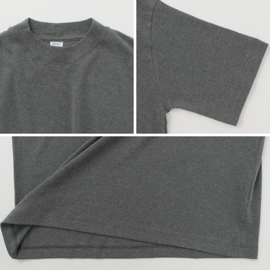 T-Shirts^GICIPI / VONGOLA Mock Neck Relaxed Fit Milled T-Shirt