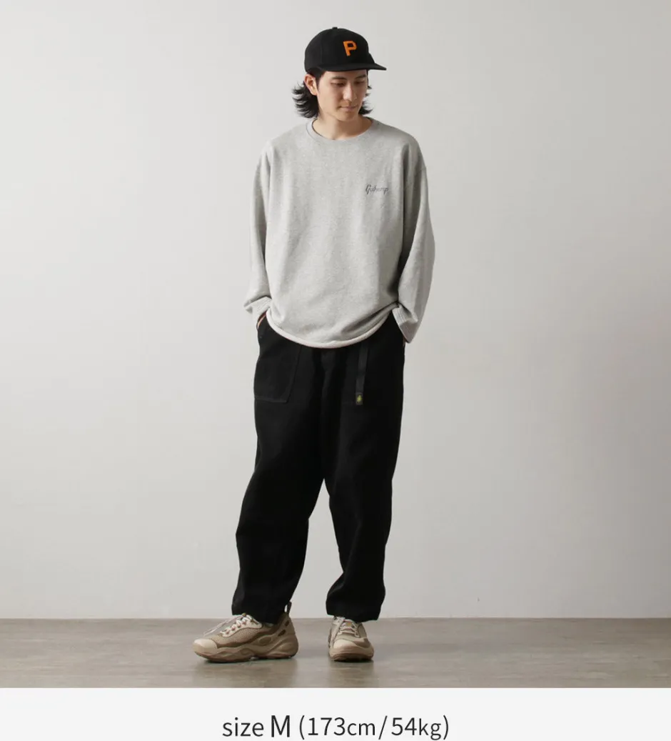 Sweatshirts^GOHEMP / Loose Round 7/10 Sleeve Light Ounce Sweat T-Shirt gray