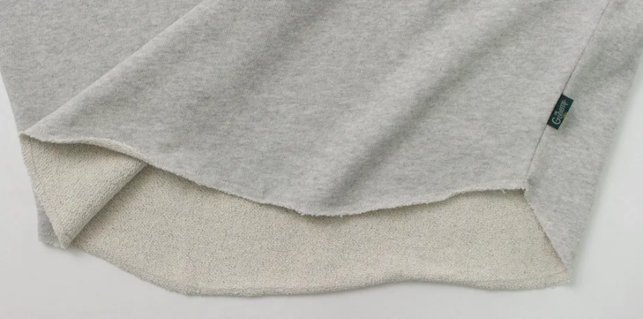 Sweatshirts^GOHEMP / Loose Round 7/10 Sleeve Light Ounce Sweat T-Shirt gray