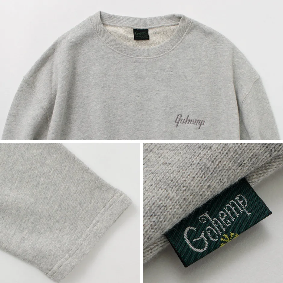 Sweatshirts^GOHEMP / Loose Round 7/10 Sleeve Light Ounce Sweat T-Shirt gray