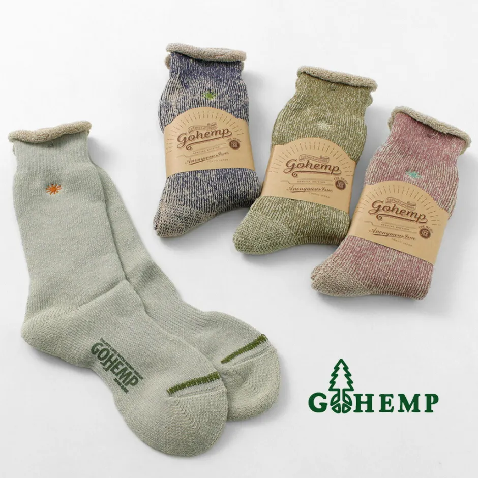Socks^GOHEMP / Low Gauge Pile Crew Socks