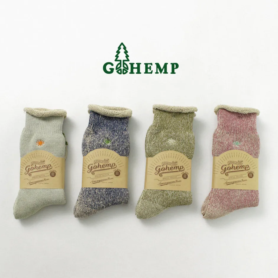 Socks^GOHEMP / Low Gauge Pile Crew Socks