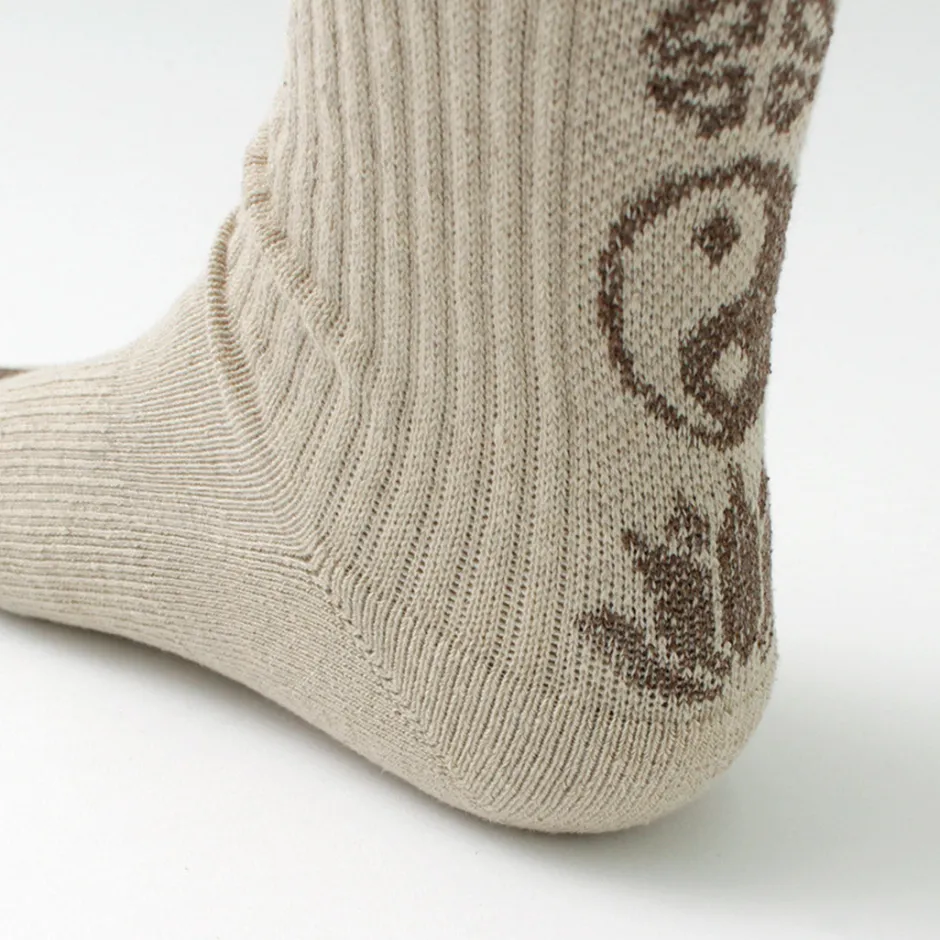 Socks^GOHEMP / Patterned Pile Crew Socks