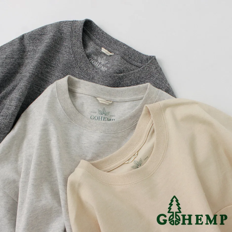 T-Shirts^GOHEMP / Wide slit T-shirt Heather