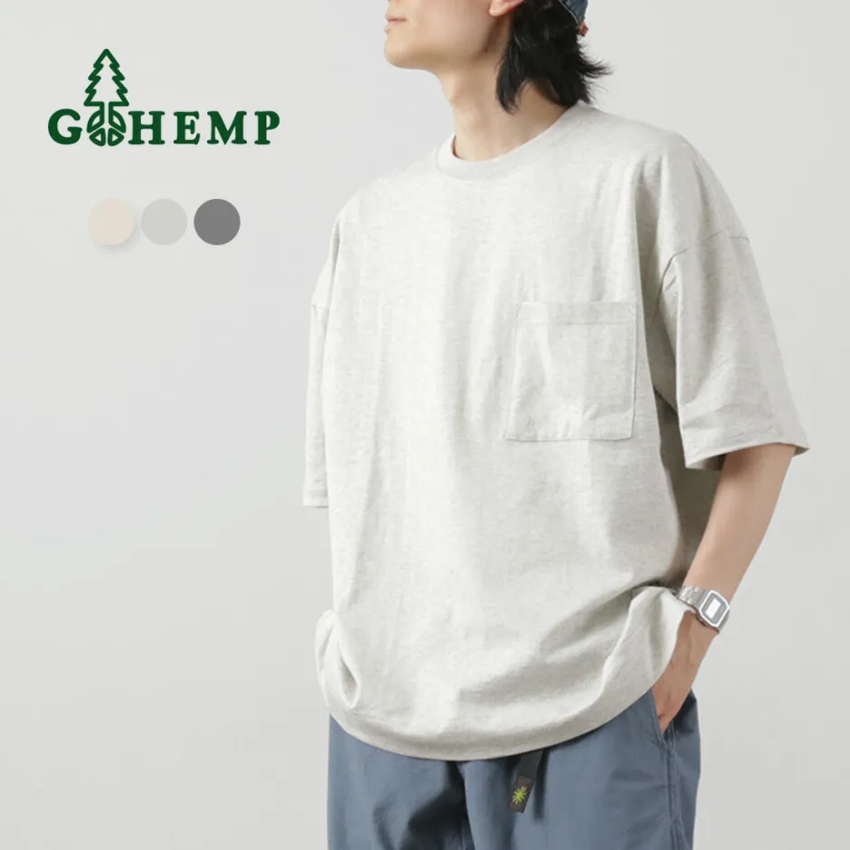 T-Shirts^GOHEMP / Wide slit T-shirt Heather