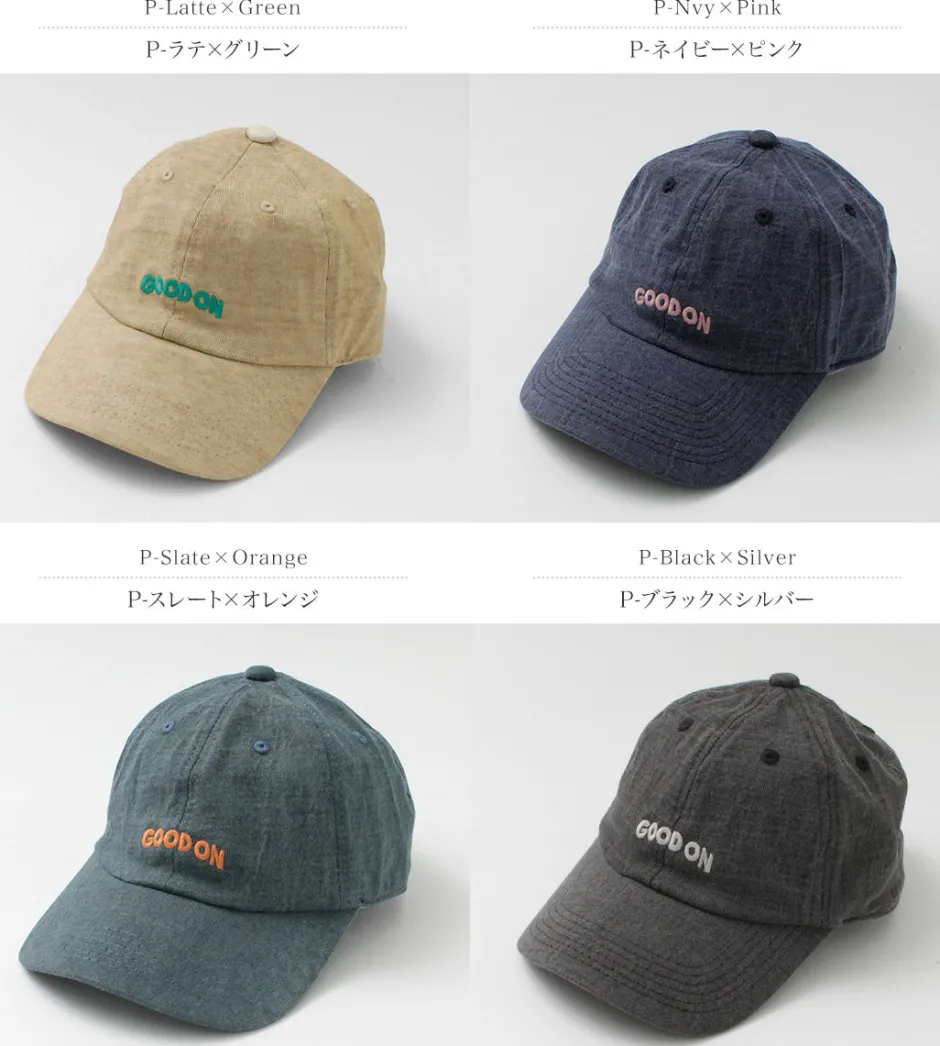 Hats^GOOD ON / Arch Logo Embroidered Cap