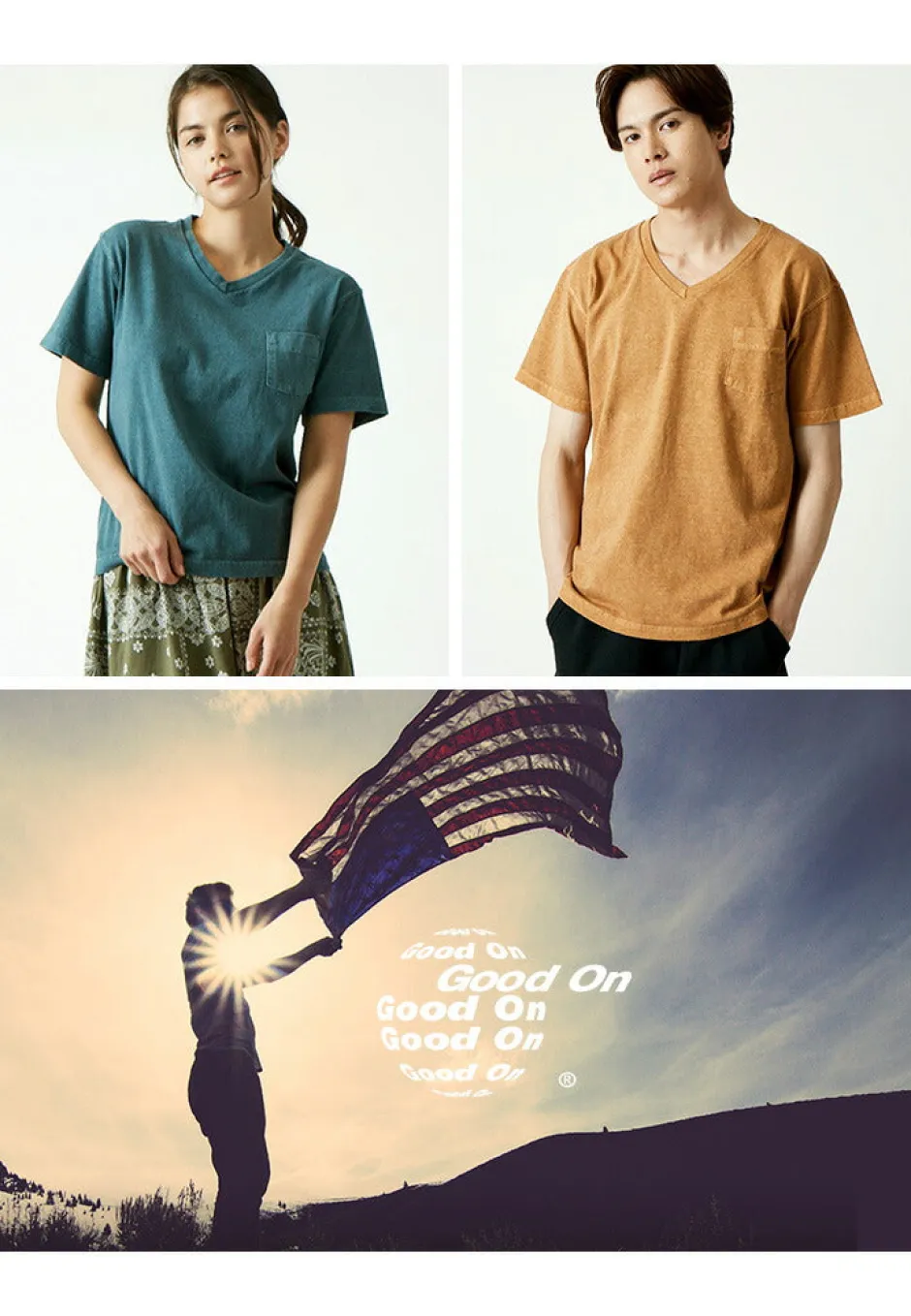 T-Shirts^GOOD ON / GOST1408 Short sleeve V-neck pocket T-shirt