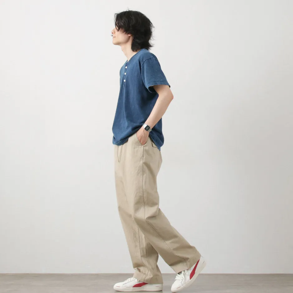 T-Shirts^GOOD ON / Short Sleeve Henley T-Shirt / Shave indigo
