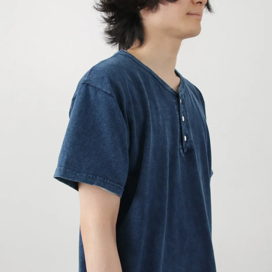 T-Shirts^GOOD ON / Short Sleeve Henley T-Shirt / Shave indigo