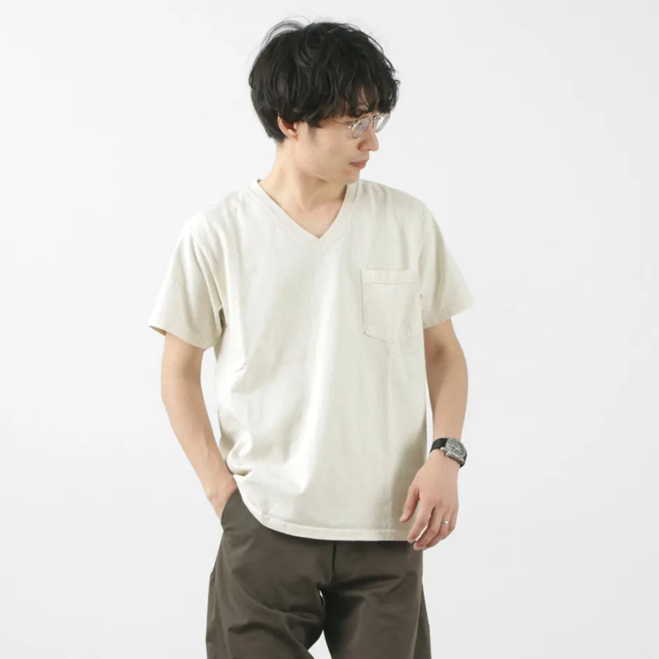 T-Shirts^GOODWEAR / Coded short sleeve V-neck pocket T-shirt