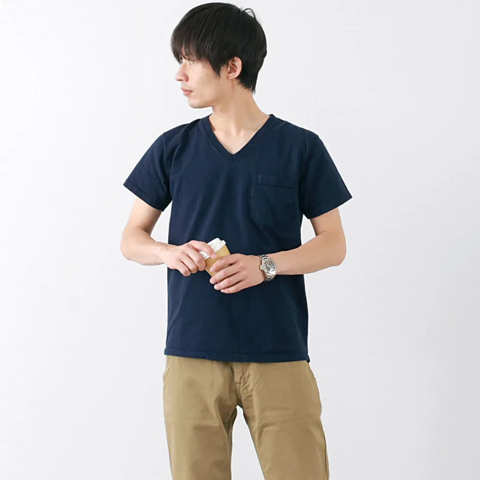T-Shirts^GOODWEAR / Coded short sleeve V-neck pocket T-shirt