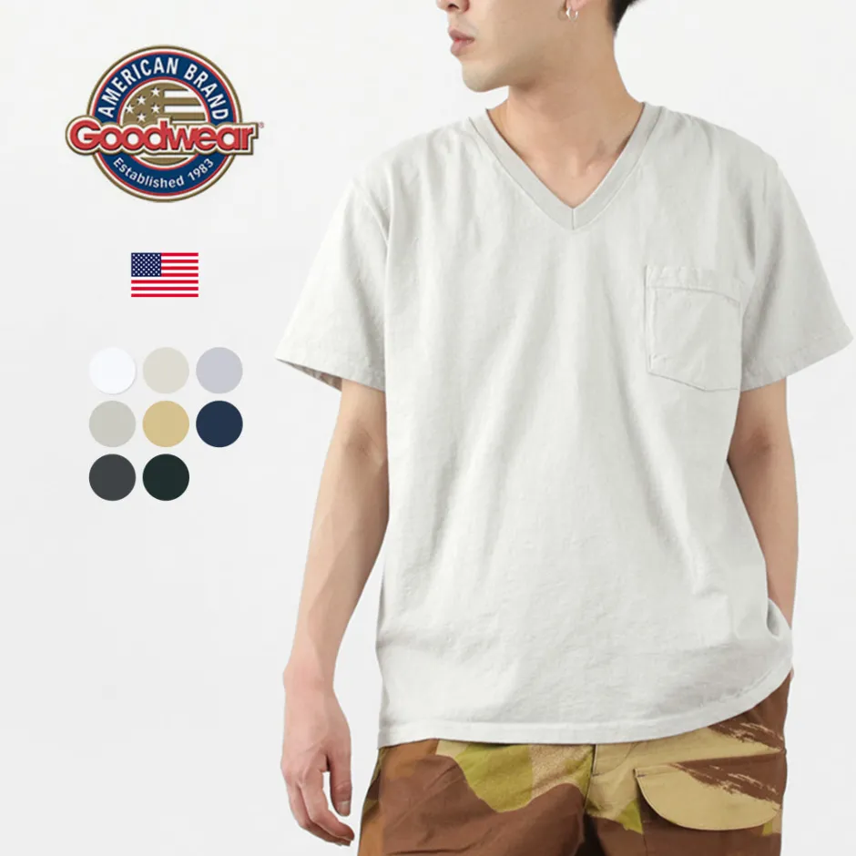 T-Shirts^GOODWEAR / Coded short sleeve V-neck pocket T-shirt