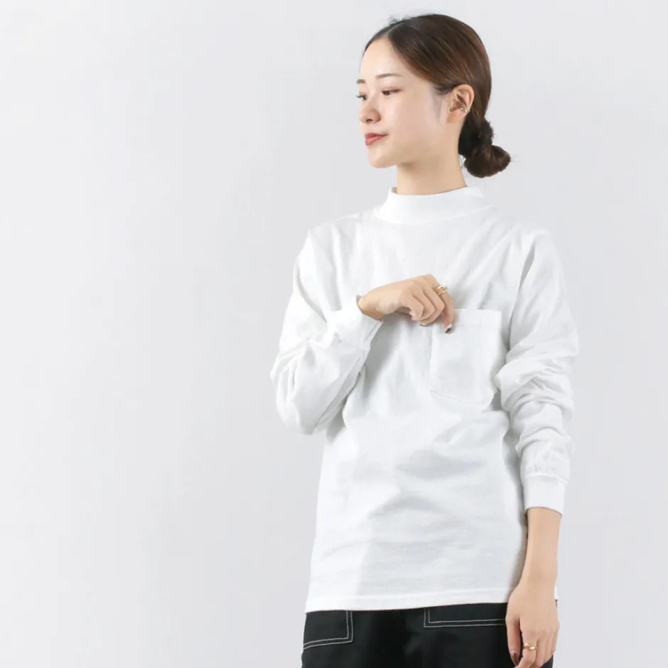 T-Shirts^GOODWEAR / Long Sleeve Mock Neck Pocket T-Shirt