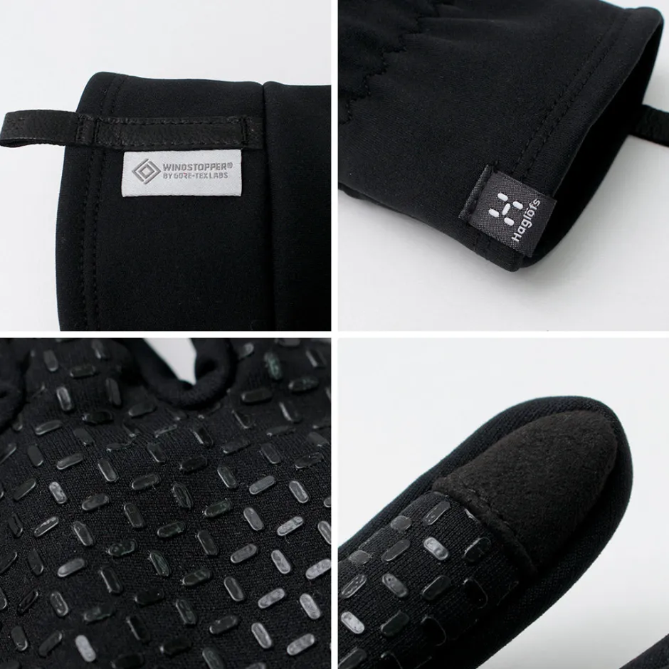 Gloves^HAGLOFS / Bow Windstopper Gloves black