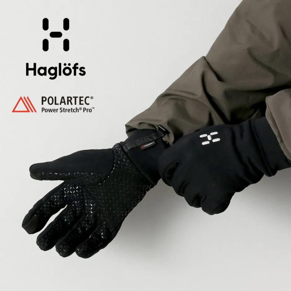 Gloves^HAGLOFS / Power Stretch Grip Gloves black