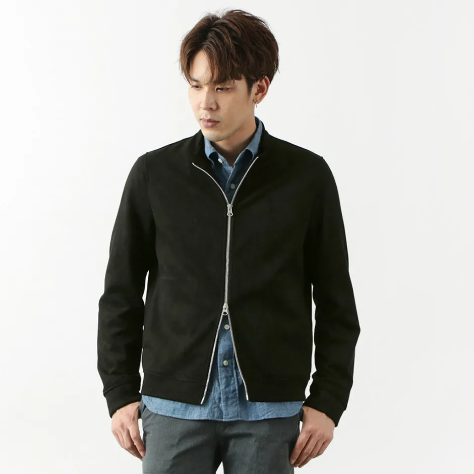 Jackets^HARRISS / Knit Suede Double Zip Riders
