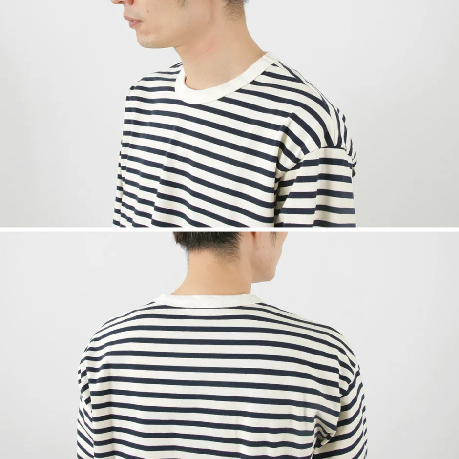 T-Shirts^HAVE A GOOD DAY / Striped Loose Long Sleeve T-Shirt