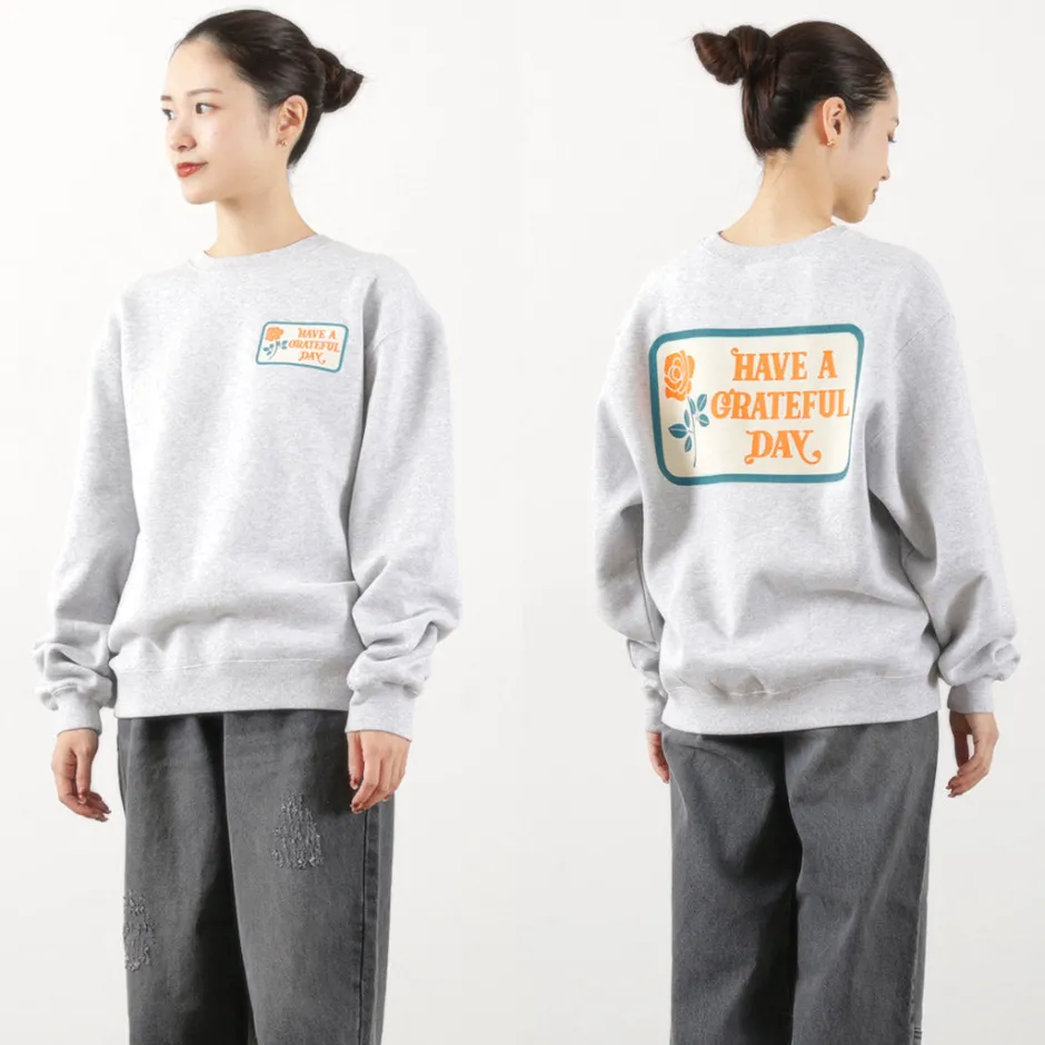 Sweatshirts^HAVE A GRATEFUL DAY / Box Logo Sweatshirt lightgrey