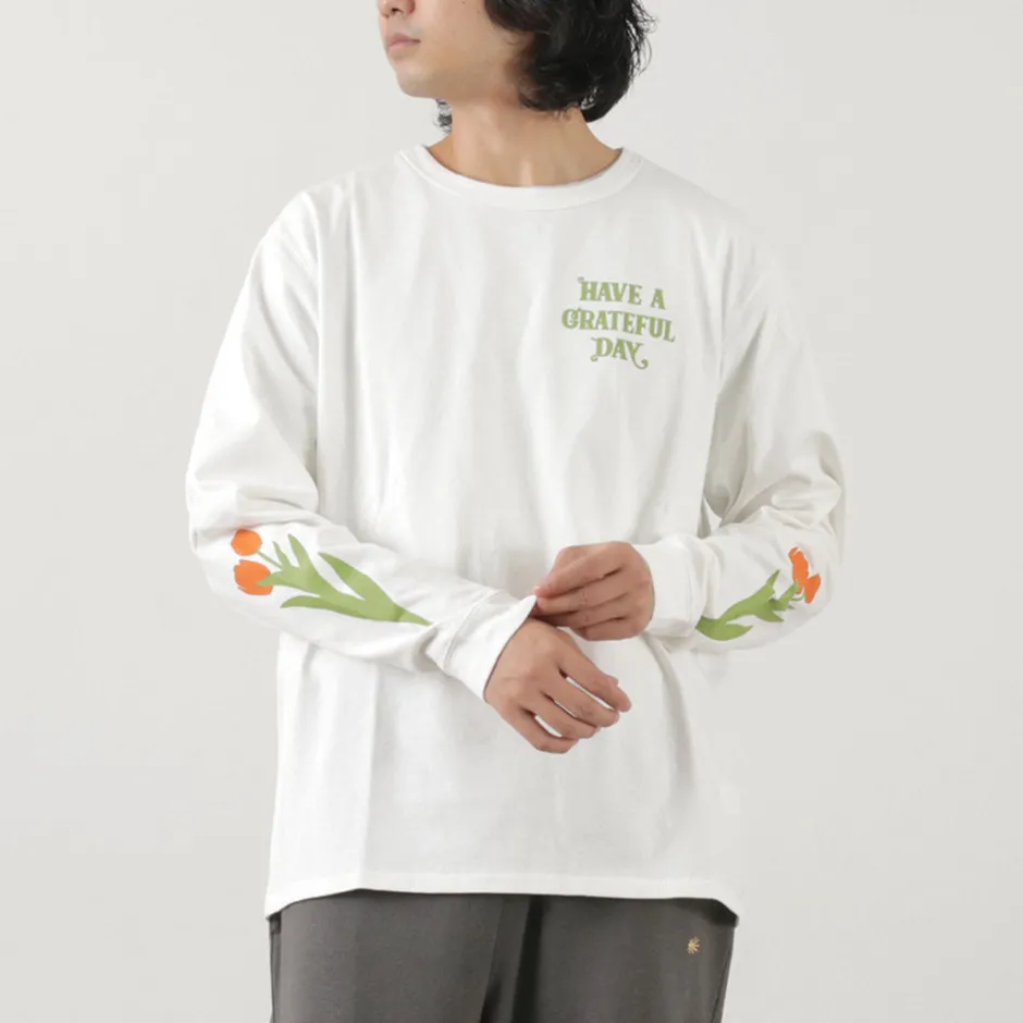 T-Shirts^HAVE A GRATEFUL DAY / Tulip & Logo Long Sleeve T-shirt