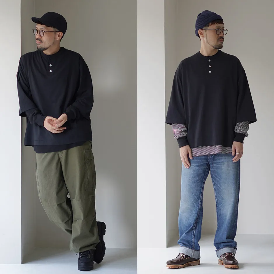 T-Shirts^HEALTHKNIT / 2 Pack T-Shirt 7/10 Sleeve + Long Sleeve Waffle