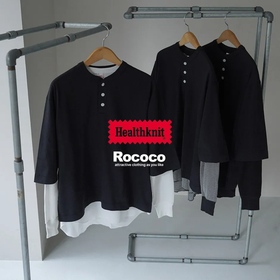 T-Shirts^HEALTHKNIT / 2 Pack T-Shirt 7/10 Sleeve + Long Sleeve Waffle