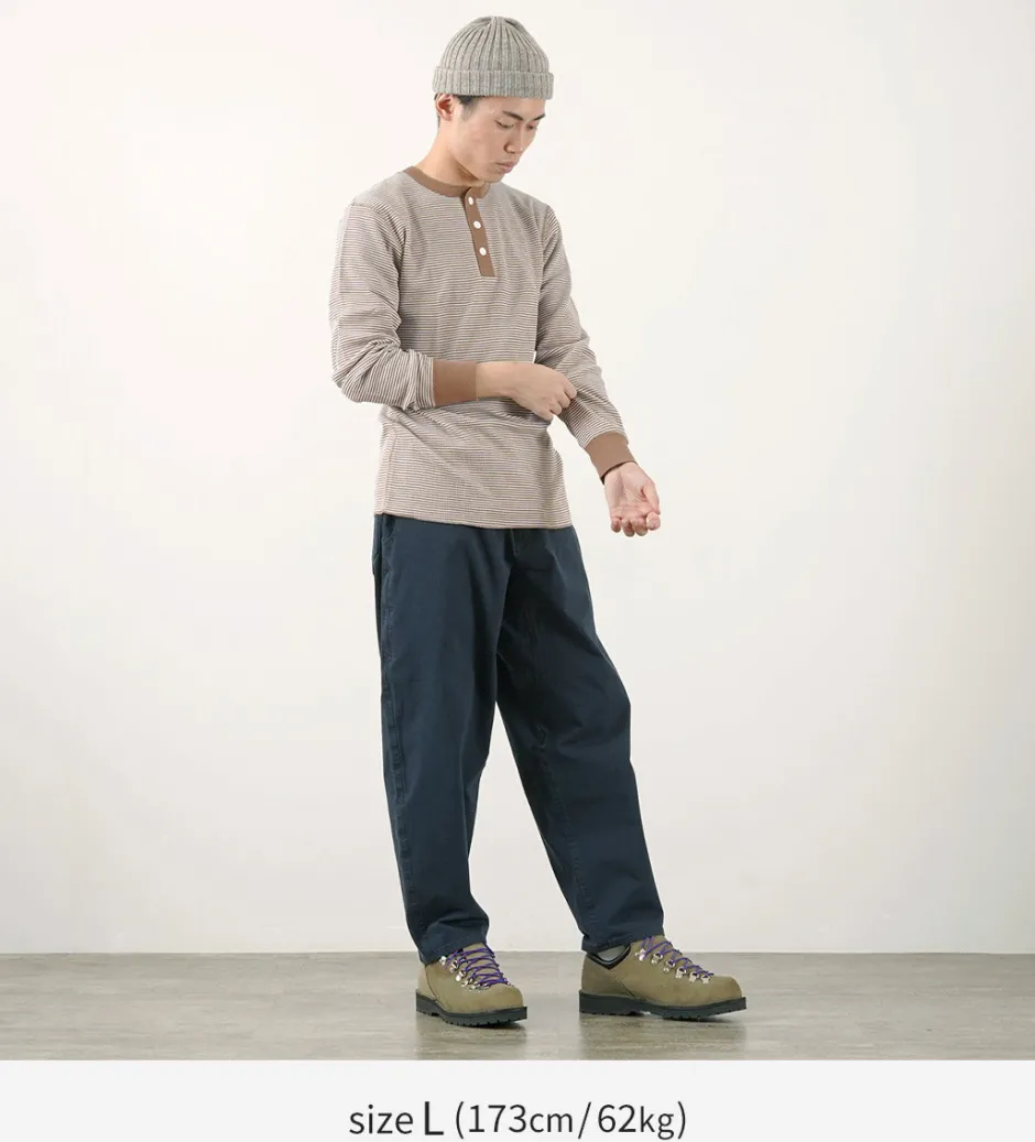 T-Shirts^HEALTHKNIT / Basic Waffle Henley Neck Long Sleeve
