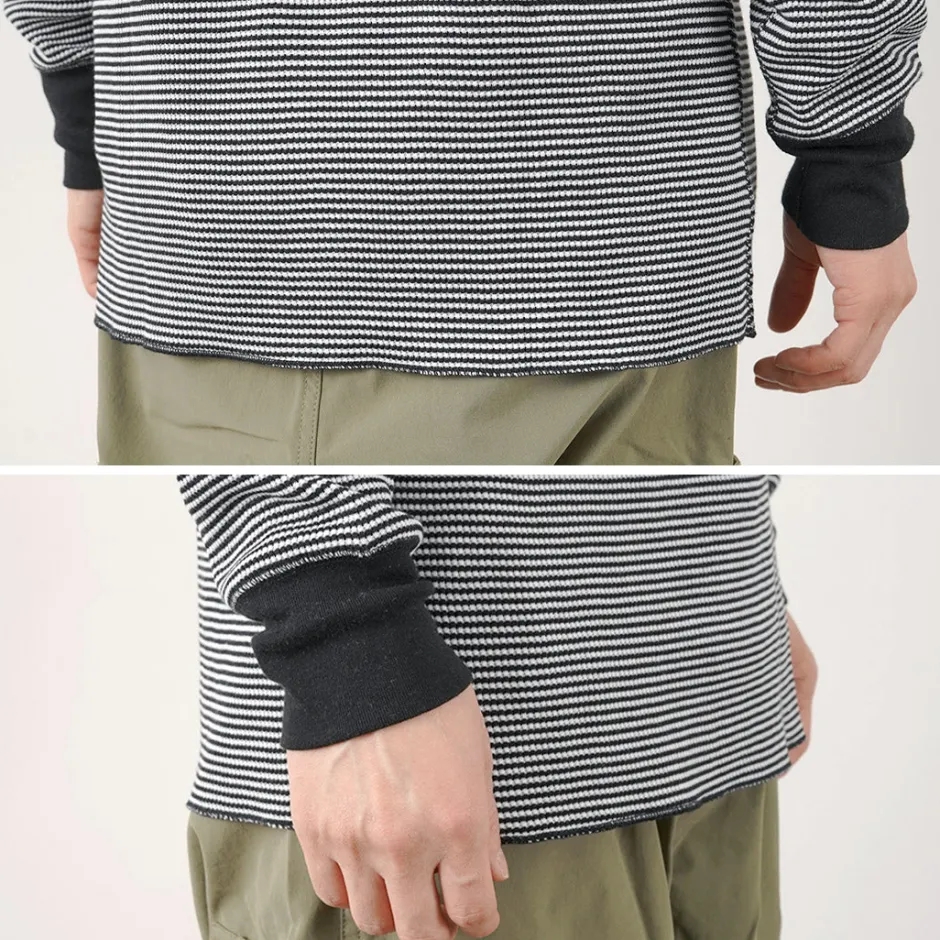 T-Shirts^HEALTHKNIT / Basic Waffle Henley Neck Long Sleeve