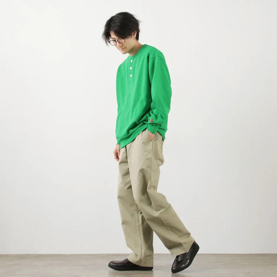 Sweatshirts^HEALTHKNIT / Classic Sweatshirt Henley Neck Long Sleeve