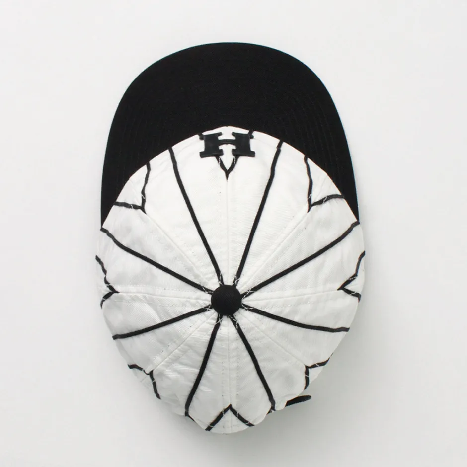 Hats^HICOSAKA / Striped 8 Panel Logo Cap