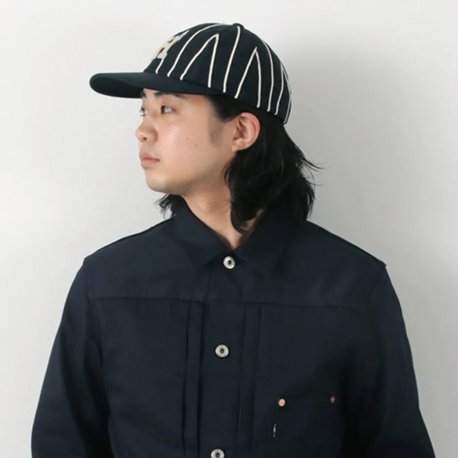 Hats^HICOSAKA / Striped 8 Panel Logo Cap